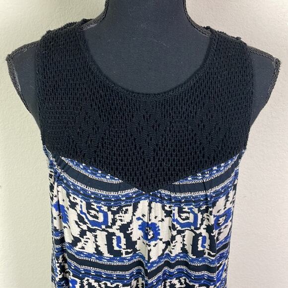 Lucky Brand crocheted yoke boho maxi dress women’s S - Picture 2 of 10